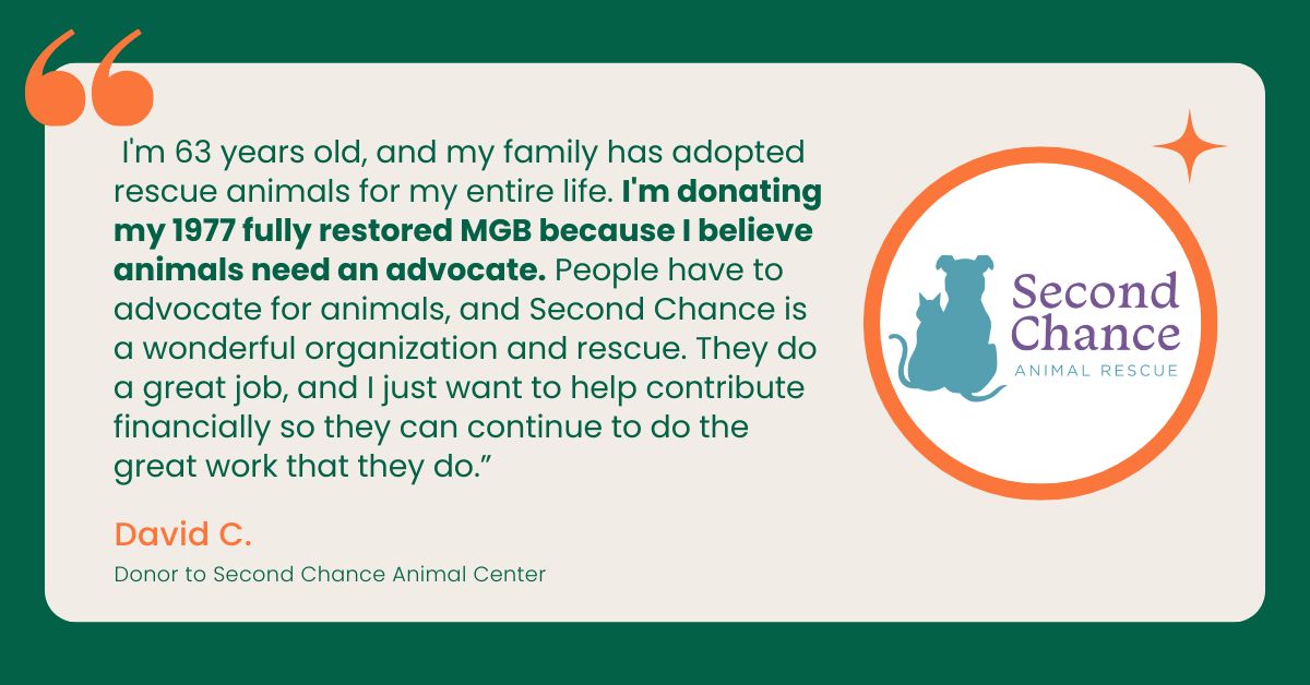 Second Chance Animal Center testimoinal